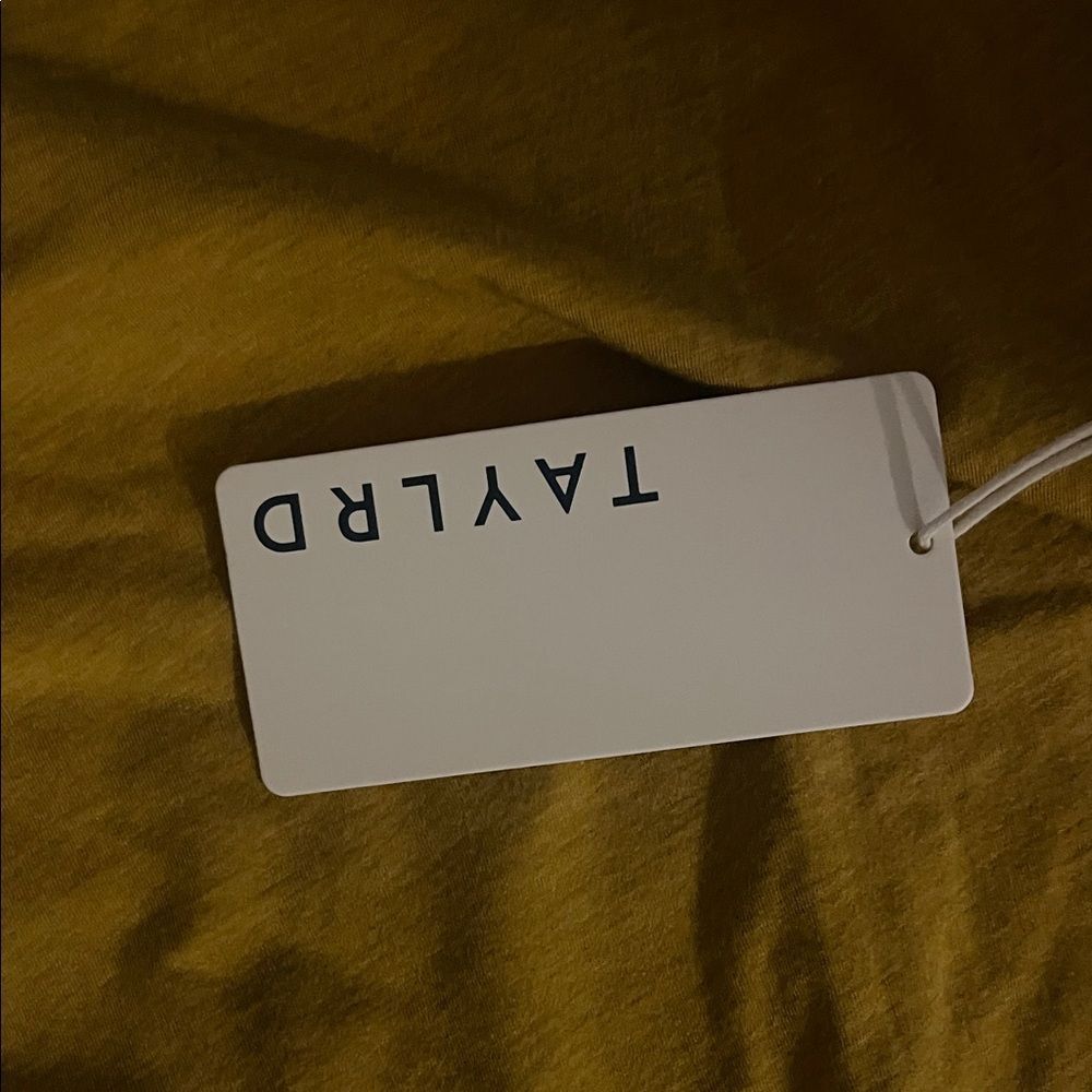 Taylrd nwt Mustard Long Sleeve Henley Shirt - Picture 5 of 5